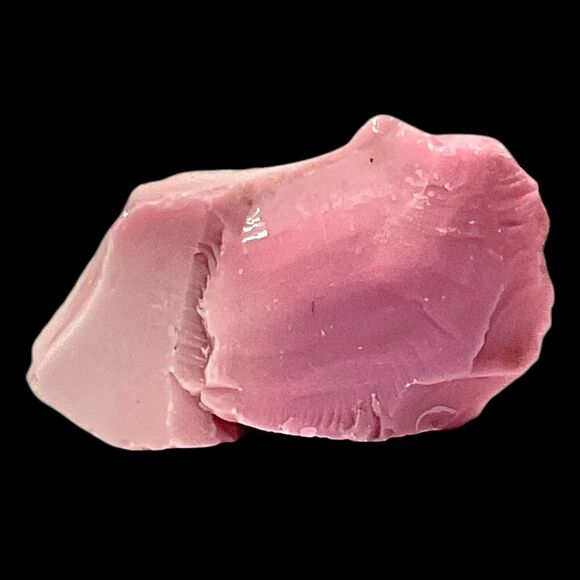 Pink Swirl Art Glass Cullet Glowing Manganese Slag Glass #5GL46 - Picture 6 of 7